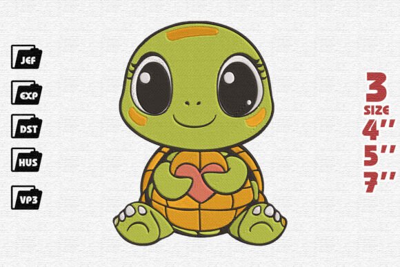 Cute Baby Turtle Embroidery: A Designer's Review