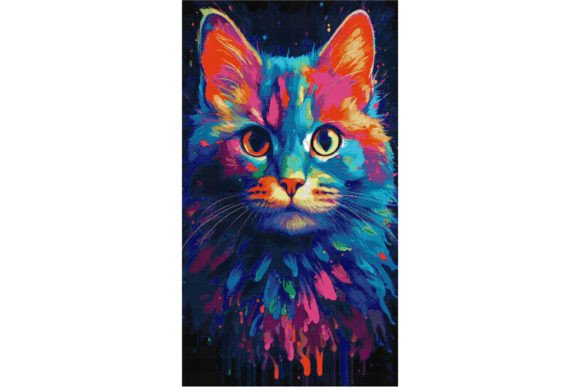 Cute Watercolor Cat Counted Cross Stitch Review