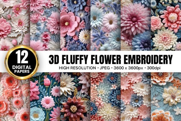 Review: 3D Fluffy Floral Embroidery Patterns for Craft Fairs
