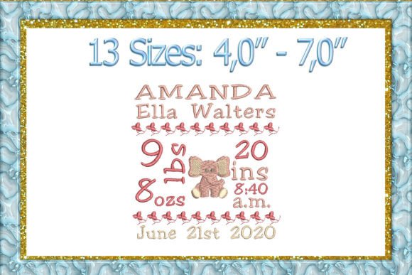 Review: Birth Announcement Template Embroidery for Pros