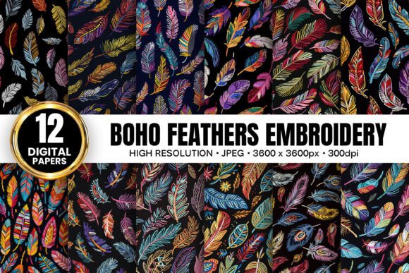 Review: Boho Birds Feathers Embroidery Patterns