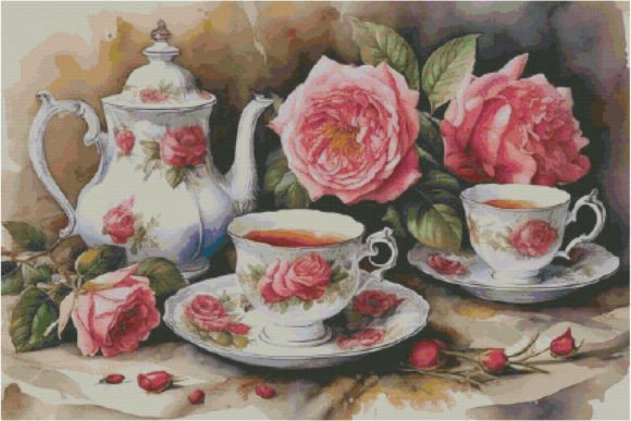 Review: Counted Cross Stitch Patterns Tea Party Design