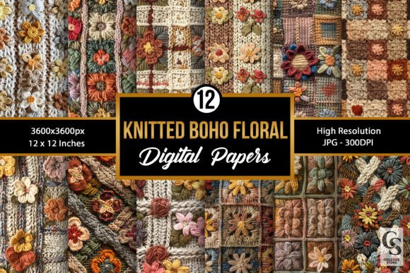 Review: Knitted Boho Floral Embroidery Patterns for Craft Fairs