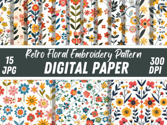Review: Retro Floral Embroidery Paper Patterns for Gifts