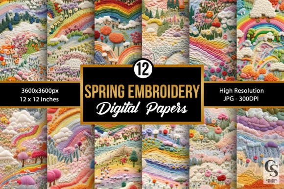 Review: Spring Embroidery Seamless Patterns for Gifts