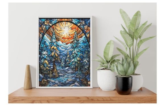 Stained Glass Fir Trees Cross Stitch Review