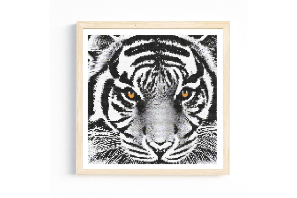 White Tiger Closeup: A Bold Cross Stitch Review